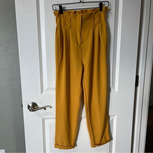 Haute‎ Monde Mustard Yellow Ankle Pants Size Medium - Picture 9 of 13